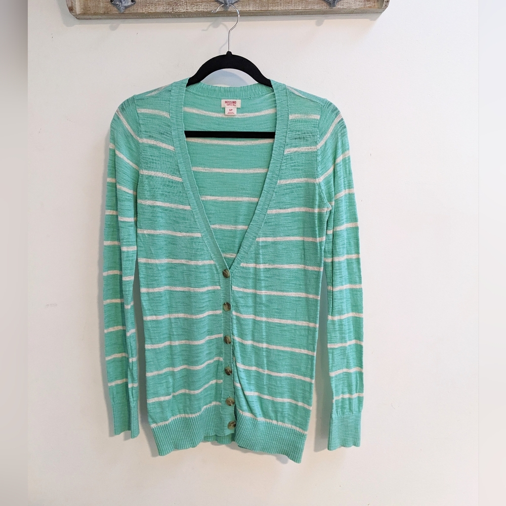 Striped Cardigan, Size Sm